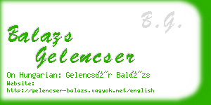 balazs gelencser business card